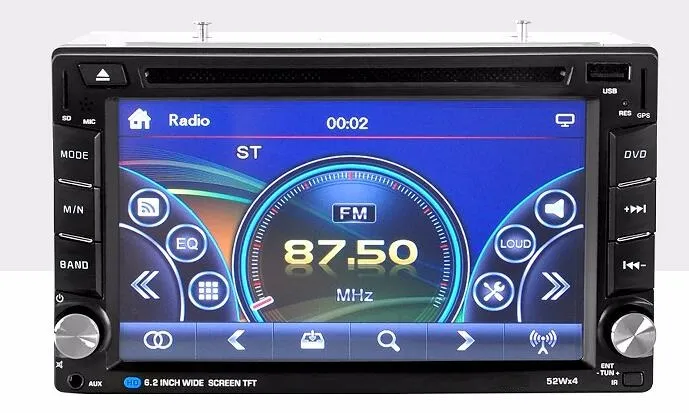 Wholesale Universal 2 DIN 6.2 Inch Touch screen Car GPS Navigation with Am/Bluetooth/USB