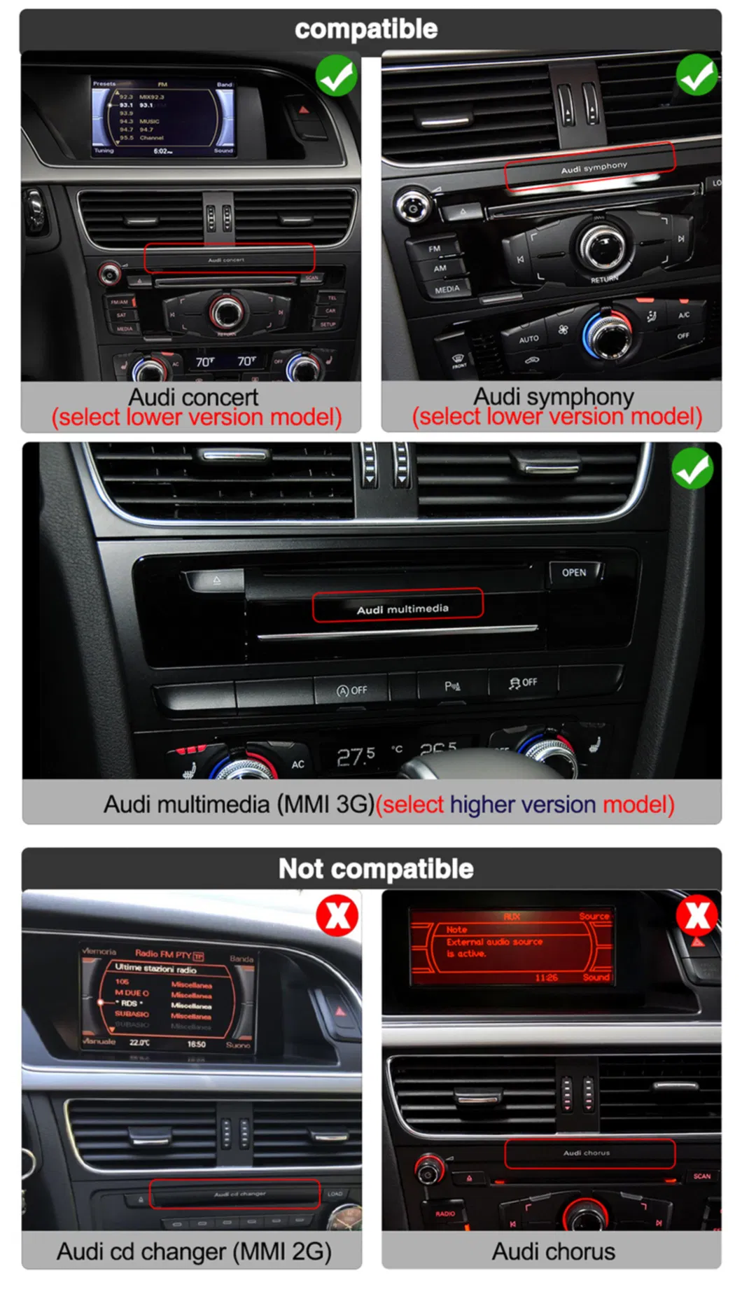 Witson Android 10 System Car GPS Navi for Audi A4 A5 2008-2016 Rhd with Mmi 4G+64G RAM WiFi Google Bt Video Stereo Carplay Touch Screen