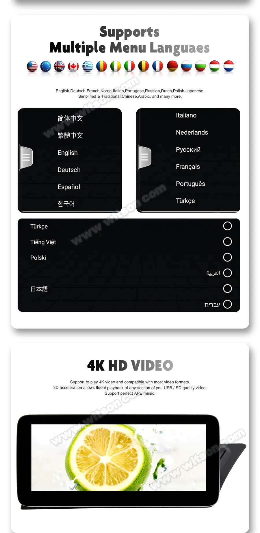 Witson Android 10 System Car GPS Navi for Audi A4 A5 2008-2016 Rhd with Mmi 4G+64G RAM WiFi Google Bt Video Stereo Carplay Touch Screen