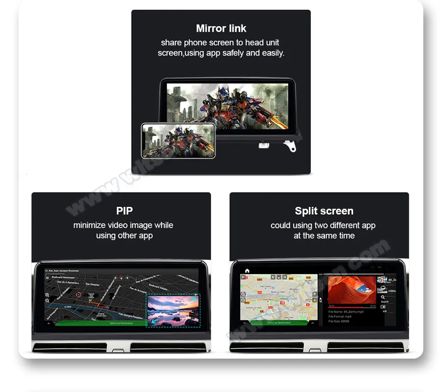 Witson Android 11 Big Screen Car Multimedia for BMW 3 Series E90 (2005-2009) Series E60 (2005-2009) Vehicle Radio 6+128g System