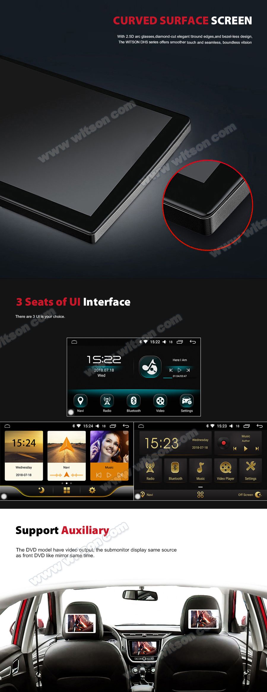 Witson Android 11 Car DVD Player Universal for Honda 2009-2013 Fit/Jazz Rhd Auto Multimedia WiFi Head Unit