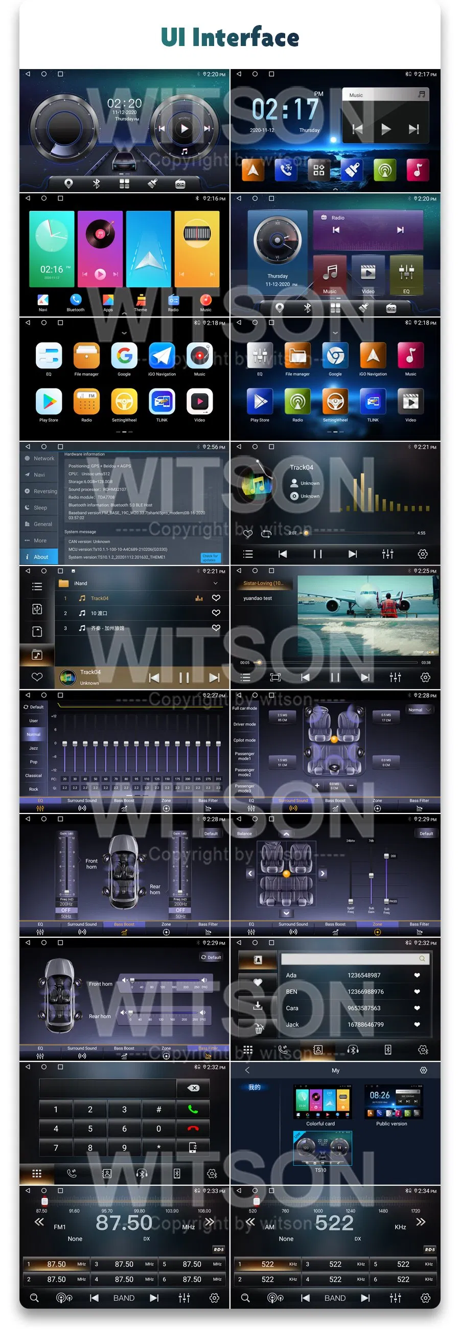 Witson Android 11 Car Radio for Citroen C4 C-Triomphe C-Quatre 2004-2009 WiFi GPS Carplay Multimedia DSP Navigation