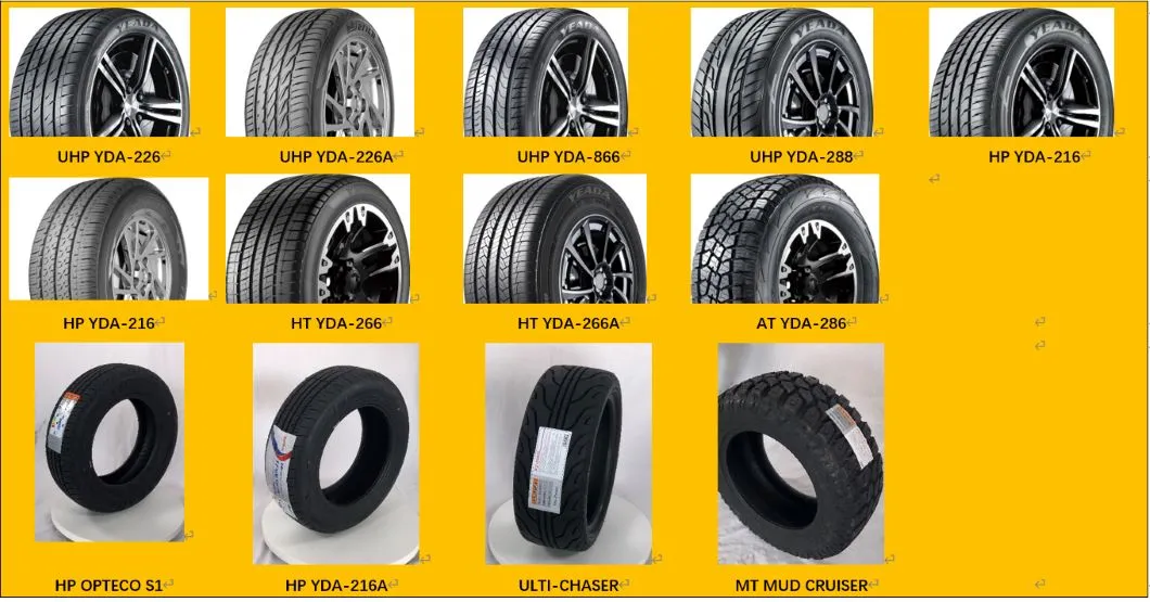 Yeada Farroad Saferich UHP HP Passenger Car Sport Drifting Racing Run-Flat PCR SUV 4X4 at Mt Ht LTR Car Tires 255/50zr19 275/40zr20 255/35zr19 225/35zr19